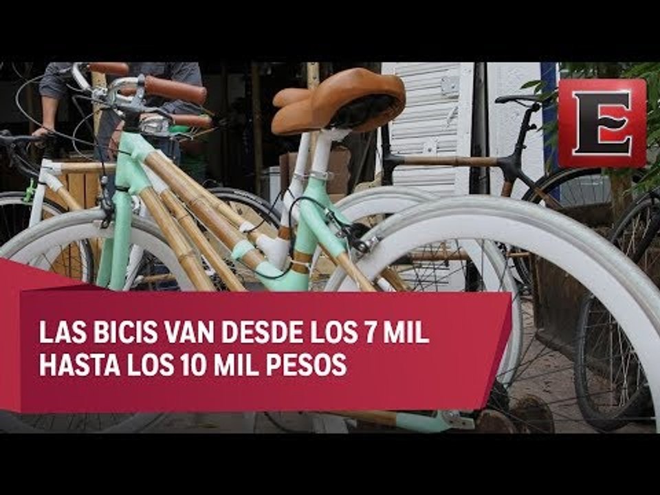 Joven yucateco fabrica bicicletas con bambú