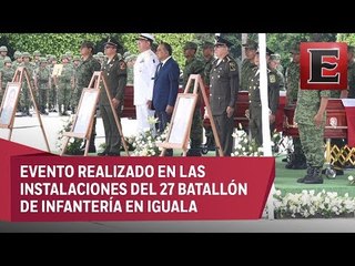 Homenaje a militares asesinados en emboscada en Coyuca de Catalán