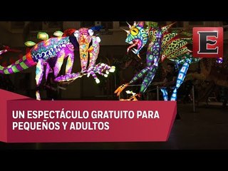 Alebrijes iluminados se exhiben en el Museo de Arte Popular de la CDMX