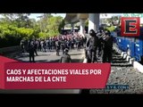 Contingentes de maestros de la CNTE llegan a la CDMX