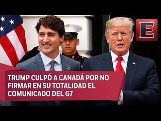 Trump llama deshonesto y débil a Justin Trudeau