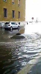 Bari: la fogna "esplode" durante le ore di pioggia