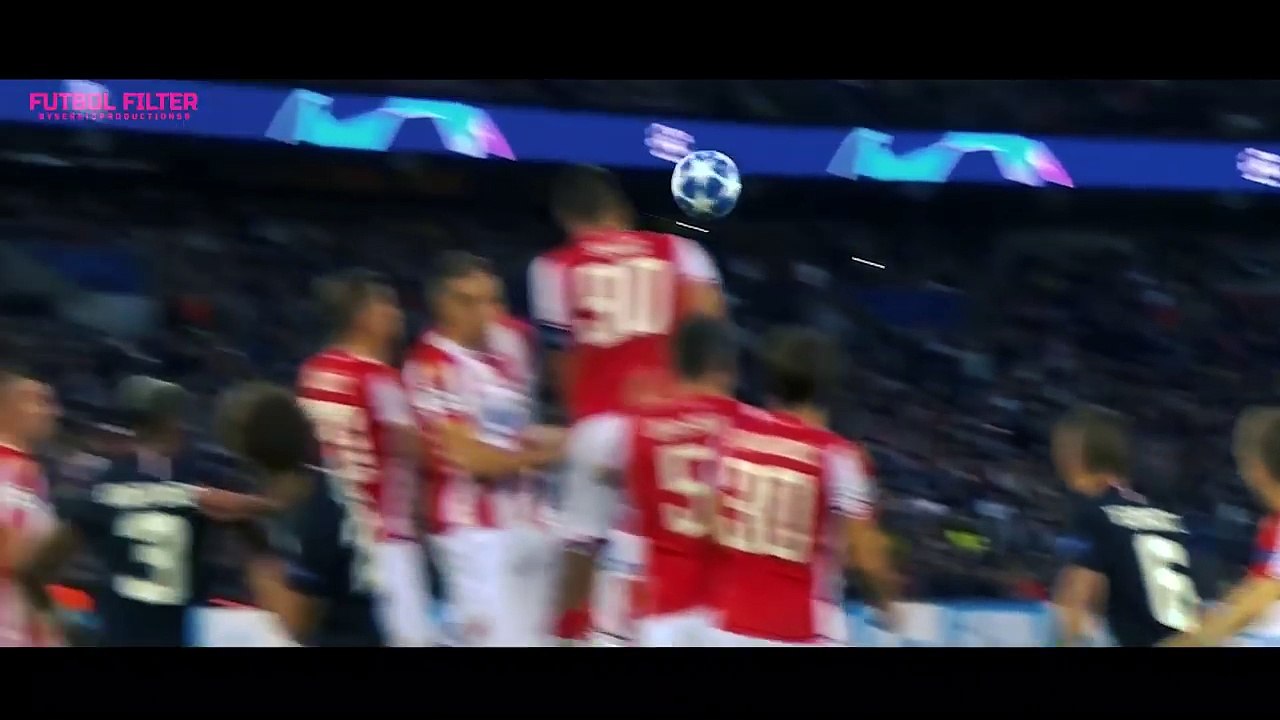 NEYMAR vs RED STAR HATRICK CHAMPIONS LEAGUE 3 GOALS 2 FREE KICK PSG 6 - 1 R
