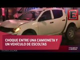 Accidente vehicular en la colonia Centro deja dos personas lesionadas