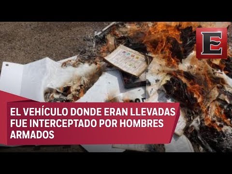 Sustraen y queman mil 334 boletas electorales en Oaxaca