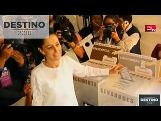 Claudia Sheinbaum arriba a su casa de campaña