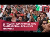 Capitalinos acuden al Zócalo para disfrutar del México vs Brasil