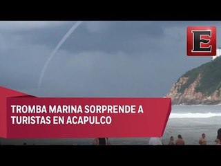 Se forma tromba mariana en bahía de Acapulco