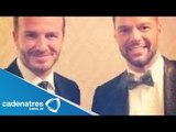 Ricky Martin y David Beckham en la entrega de premios China Music Awards 2014