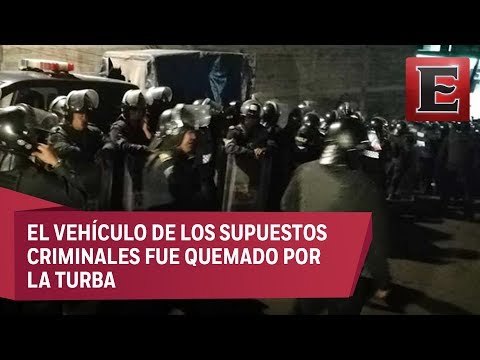 Policías impiden linchamiento de presuntos ladrones en Santo Tomás Ajusco