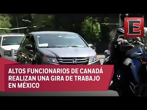 Traslado de la delegación de Canadá a Los Pinos para reunión con Peña Nieto