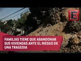 Casas dañadas por nuevos deslizamientos de tierra en Tijuana