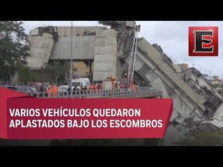 ÚLTIMA HORA: Colapsa puente en autopista en Génova, Italia
