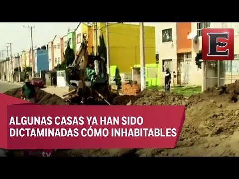 Se forman socavones en Chalco que afectan a viviendas en unidad habitacional