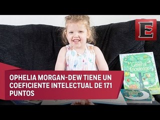 Niña británica de 3 años con coeficiente superior a Einstein