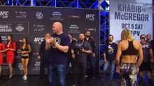 ДРАКА КОНОРА И ХАБИБА  НА БИТВЕ ВЗГЛЯДОВ ПЕРЕД UFC 229! ОФИЦИАЛЬНАЯ БИТВА ВЗГЛЯДОВ НА РУССКОМ!