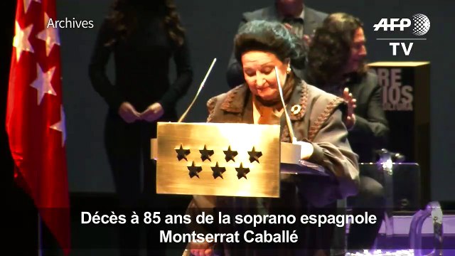 ARCHIVES: décès de la soprano espagnole Montserrat Caballé