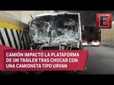 Choque entre unidades del transporte público deja 10 lesionados en Naucalpan