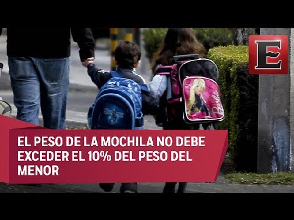 Mochilas pesadas causan lesiones a niños