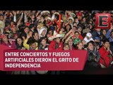 Mexicanos y extranjeros celebran el grito en el Zócalo