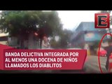 Banda de niños de 12 a 16 años asaltan a vehículos en Av. Constituyentes