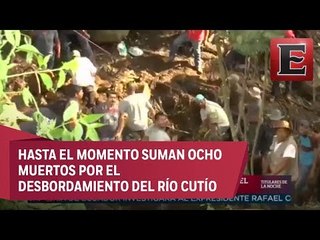 Madre e hija escapan de río desbordado en Michoacán