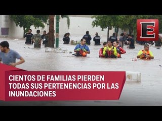 Evalúan daños en Sinaloa por intensas lluvias