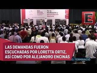 Víctimas exigen justicia en foro por la pacificación en Acapulco