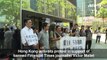 Hong Kong activists protest in support of banned FT journalist