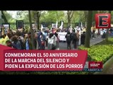 Estudiantes de la UNAM marchan rumbo al Zócalo Capitalino