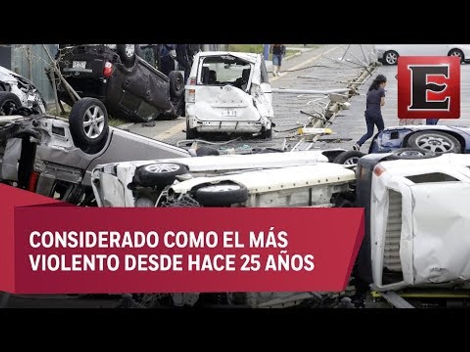 El potente tifón Jebi golpea a Japón