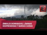 Tornado causa severos daños en el poblado de Pantanal, Nayarit