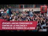 Estudiantes se manifiestan contra la violencia en la UNAM