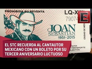 Lanzarán boleto conmemorativo del Metro con imagen de Joan Sebastian