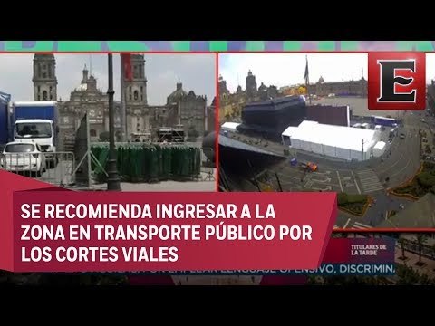Alistan detalles en el Zócalo Capitalino para Festejos Patrios