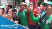 Mexicanos celebran el empate entre México y Brasil / Mexicans celebrate the tie of Mexico
