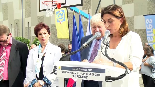 Interview Martine Vassal à l'inauguration du complexe sportif Le Podium Istres
