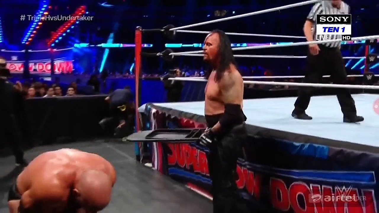 (WWE Super Show Down ) The Undertaker Vs Triple...