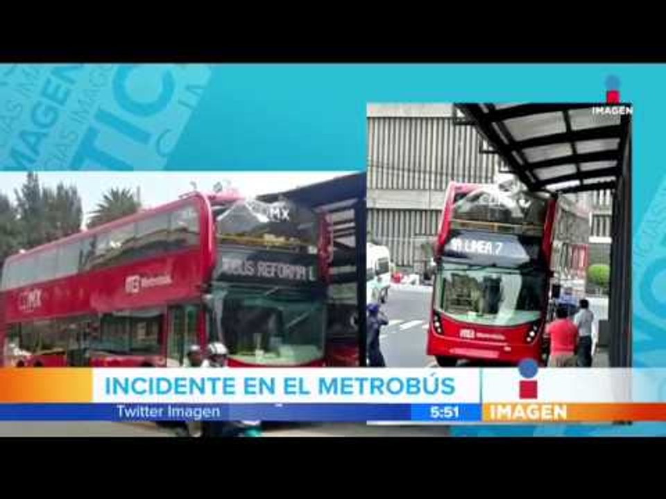 Primer accidente en Metrobús de línea 7 | Notic...