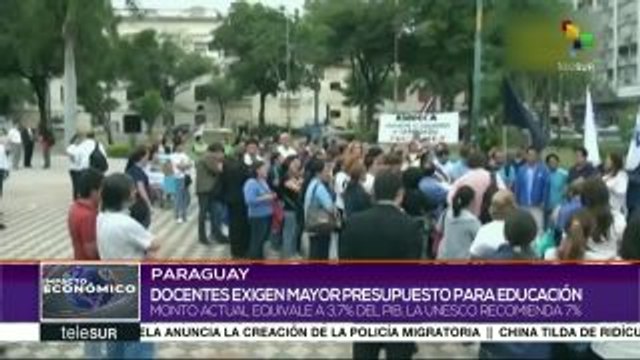 Paraguay: docentes exigen mayor presupuestos para educación