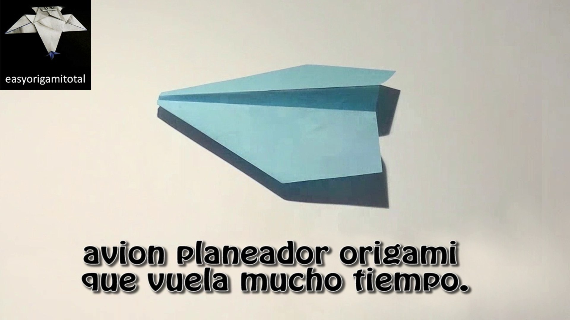 Avión Planeador Origami Que Vuela Mucho Tiempo