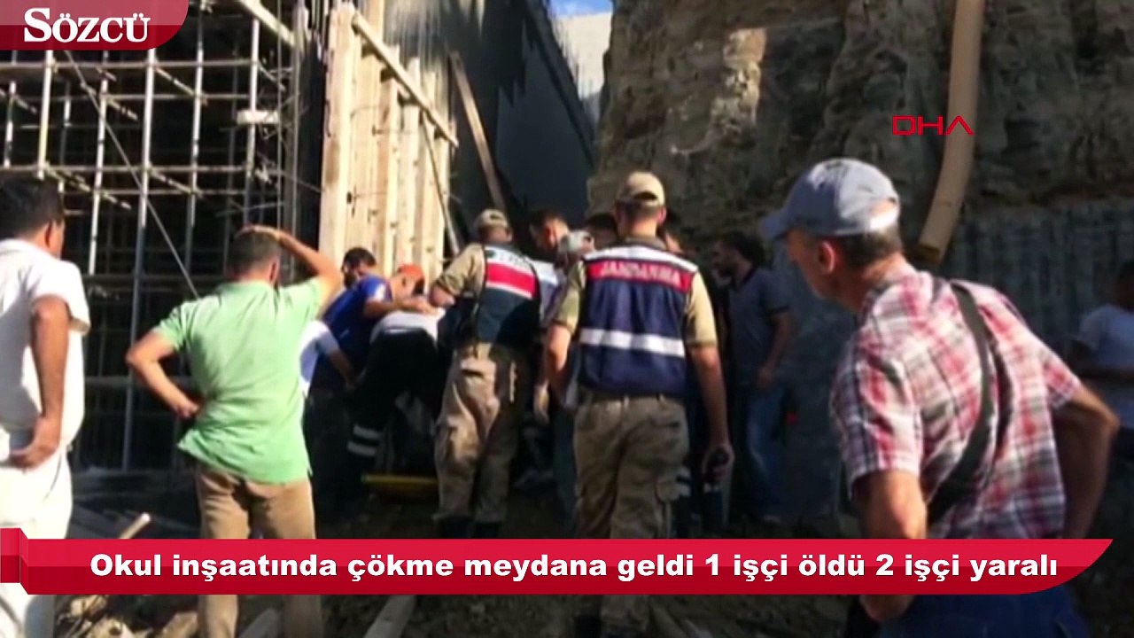 İnşaat çöktü işçiler toprak altında kaldı