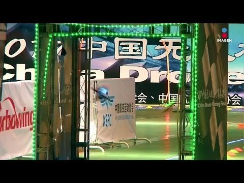 Drones compiten a toda velocidad en China | Noticias con Yuriria Sierra