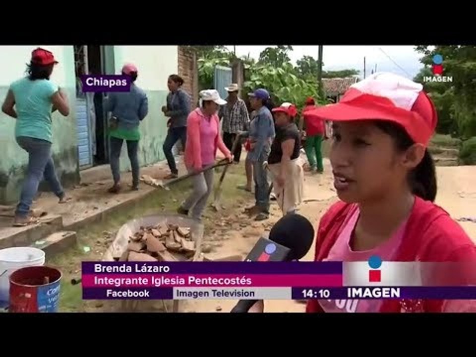 Mujeres ayudan comunidad de Chiapas tras fuerte sismo | Noticias con Yuriria Sierra