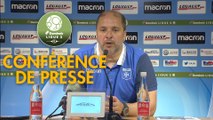 Conférence de presse AJ Auxerre - RC Lens (1-2) : Pablo  CORREA (AJA) - Philippe  MONTANIER (RCL) - 2018/2019