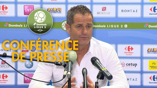 Conférence de presse Grenoble Foot 38 - Clermont Foot (1-0) : Philippe HINSCHBERGER (GF38) - Pascal GASTIEN (CF63) - 2018/2019