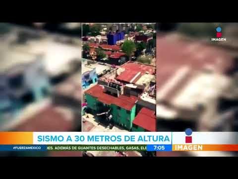 Vivieron el sismo a 30 metros de altura, sin caerse | Noticias con Francisco Zea