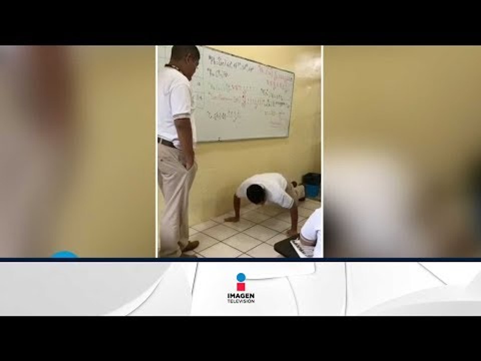 La extraña manera de un alumno de hacer "lagartijas"  | Qué Importa