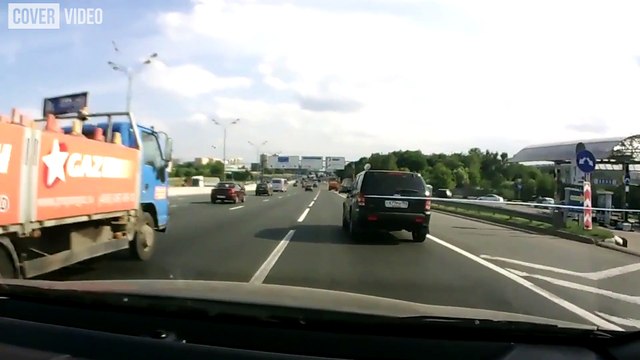 Driver miraculously escapes as gas-carrying truck explodes on highway