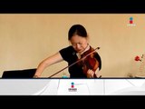 Violinista japonesa llevó su música a los afectados por el sismo | Noticias con Ciro